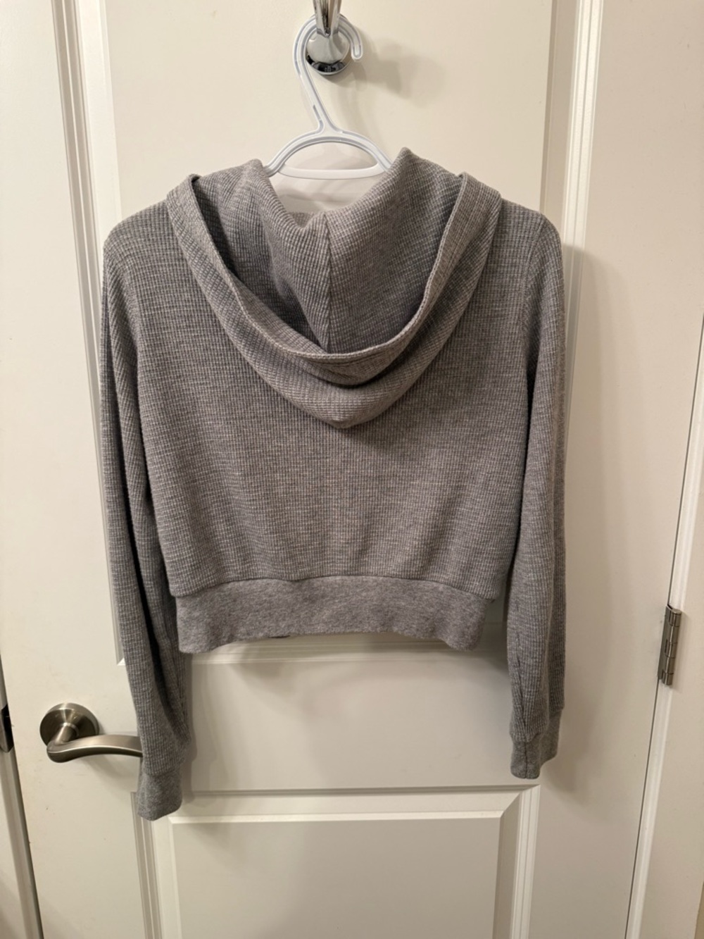TNA Light Grey Waffle Knit Cowl Neck Sweater - Picture 3 of 4